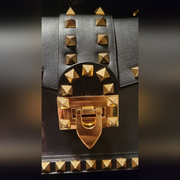 Black and clear plastic purse - Picture 3 of 4